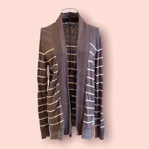 Lauren Conrad nautical stripe cardigan sweater long sleeve ….sz large